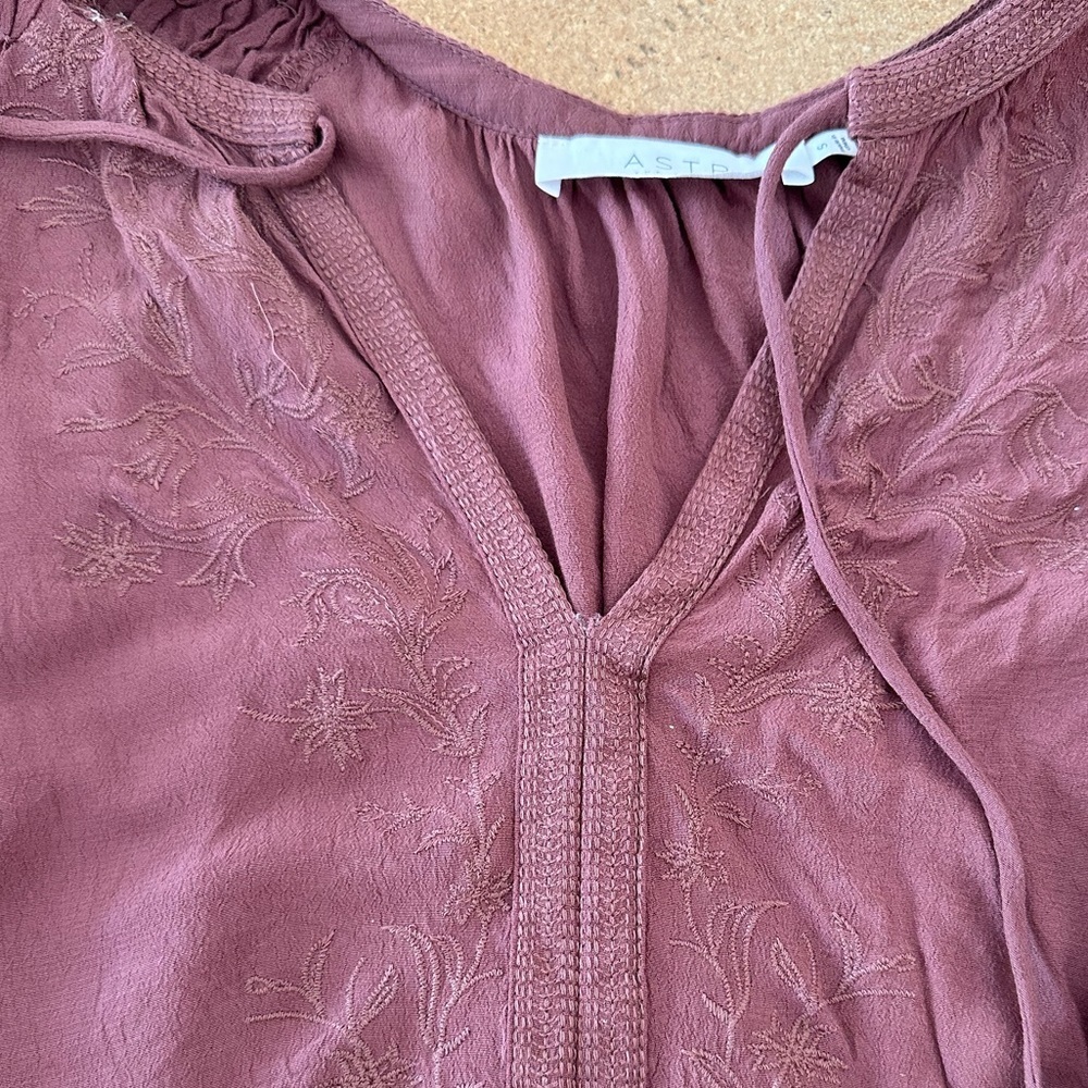 Wine Colored Astr Blouse